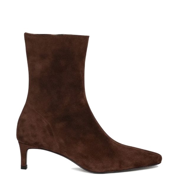 Dark brown Suede dress ankle boots