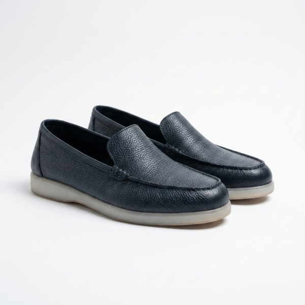 casual and formal loafers in navy blue color