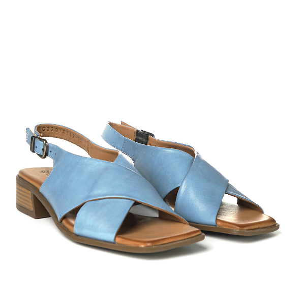 Slingback low heel dress sandals