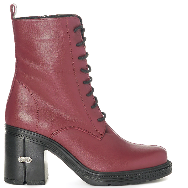 Block heel combat boots
