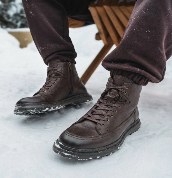 BROWN HYBRID CITY WINTER BOOTS