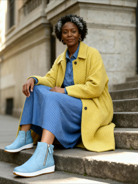 Comfortable slip on high-top sneakers