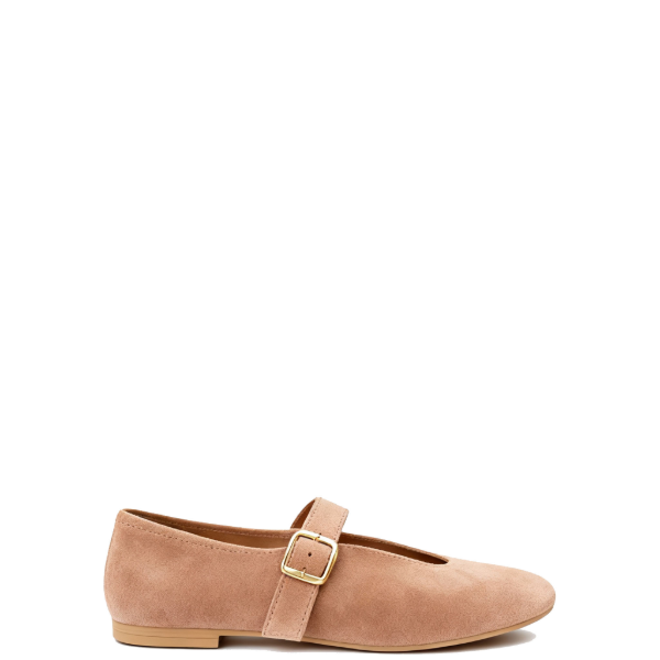 Classic Tan Suede Flat Ballet