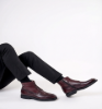 Burgundy dress ankle boots